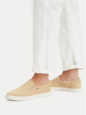 Tommy Hilfiger Tommy Hilfiger Kedai Th Low Profile Slip On FW0FW09103 Smėlio