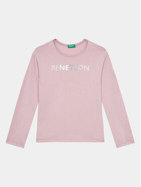 United Colors Of Benetton United Colors Of Benetton Bluzka 3ATNC10EH Różowy Regular Fit