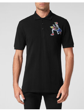 PHILIPP PLEIN PHILIPP PLEIN Polo 6099 Czarny Slim Fit