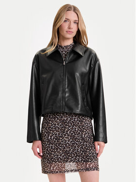 ONLY ONLY Műbőr dzseki Nicki 15356871 Fekete Regular Fit