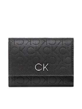 Calvin Klein Calvin Klein Duży Portfel Damski Re-Lock Trifold Md Perf K60K609496 Czarny