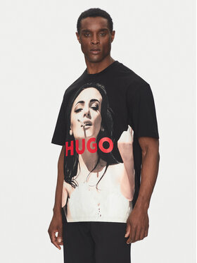 HUGO HUGO Tričko Duwedie 50535314 Čierna Oversize
