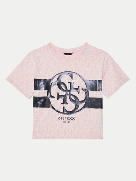 Guess Guess T-Shirt J5RI04 K6YW4 Różowy Regular Fit