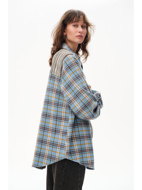 blue shadow blue shadow Koszula Balami Turkusowy Regular Fit