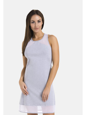 Teyli Teyli Koszula nocna 216 Szary Regular Fit