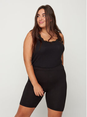 Zizzi Zizzi Cyklistické šortky N00011F Čierna Slim Fit