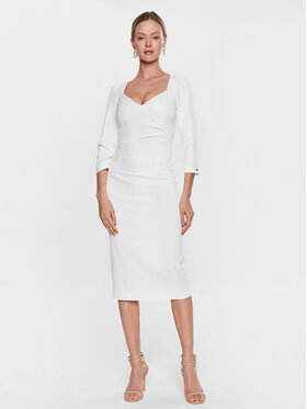 Nissa Nissa Kleid für den Alltag RZ13994 Weiß Slim Fit