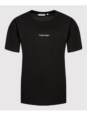 Calvin Klein Curve Calvin Klein Curve T-Shirt Inclusive Micro Logo K20K203712 Czarny Regular Fit