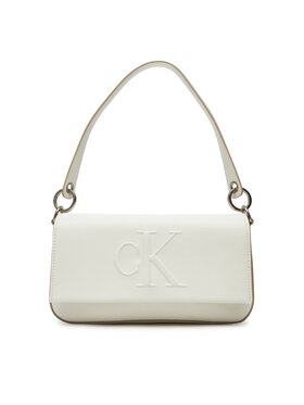 Calvin Klein Calvin Klein Kabelka Sculpted Flap Shoulder Pouch LV04K3148G Bílá