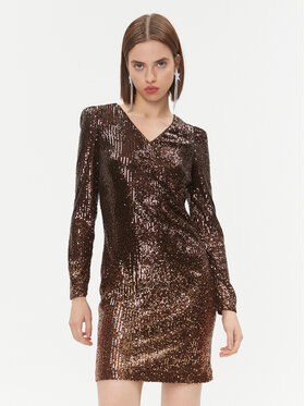 DKNY DKNY Sukienka codzienna DD3HZ942 Brązowy Regular Fit