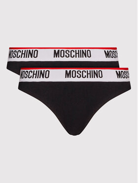 MOSCHINO Underwear & Swim 2 pāru klasisko biksīšu komplekts 4742 9003 Melns