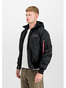 Alpha Industries Alpha Industries Kurtka bomber MA-1 D-Tec Hood Bomber Jacket Czarny Slim Fit