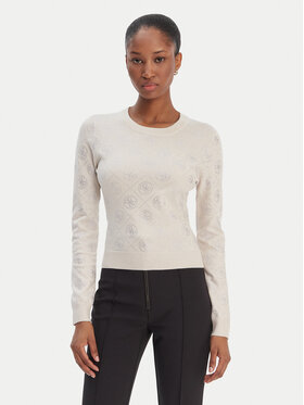Guess Guess Sweter W6RR66 Z3JD2 Beżowy Regular Fit