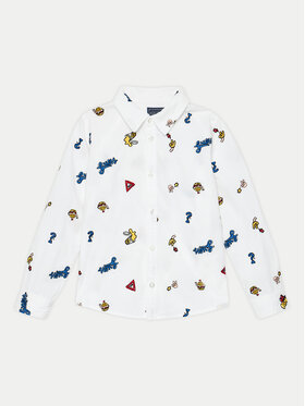 Guess Guess Cămașă N4YH00 WBHQ0 Alb Regular Fit