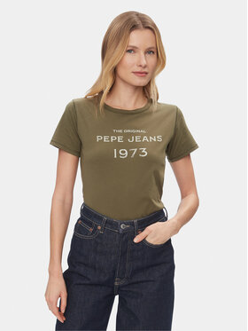 Pepe Jeans Pepe Jeans T-Shirt Harbor PL505743 Zelená Regular Fit