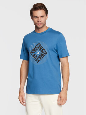 Puma Puma Tricou Swxp Graphic 535658 Albastru Regular Fit