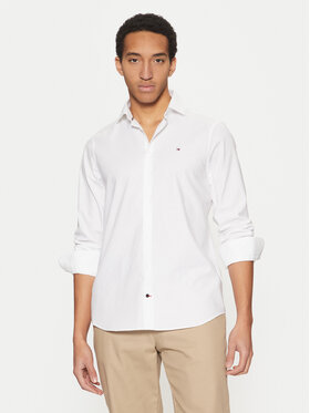 Tommy Hilfiger Tommy Hilfiger Πουκάμισο MW0MW37597 Λευκό Slim Fit