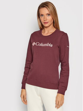 Columbia Columbia Μπλούζα Logo Crew 1895741 Μπορντό Active Fit