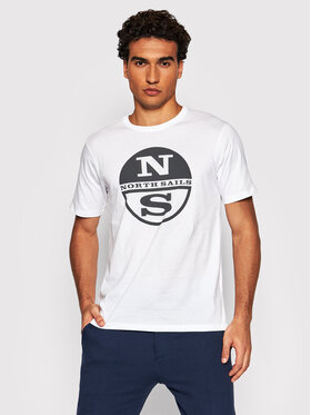 North Sails North Sails T-Shirt Organic 692752 Biały Regular Fit