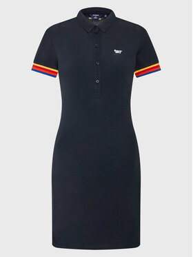 Superdry Superdry Vsakodnevna obleka Vintage Stripe Polo W8011102A Mornarsko modra Regular Fit