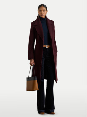 LAUREN RALPH LAUREN LAUREN RALPH LAUREN Vlnený kabát 297962169005 Bordová Regular Fit