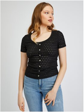 Orsay Orsay Koszula 155069660000__L Czarny Regular Fit