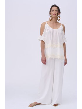 blue shadow blue shadow Bluzka Hanii BS Ekri Écru Standard Fit