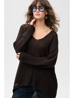 blue shadow blue shadow Sweter Danthe Brązowy Regular Fit