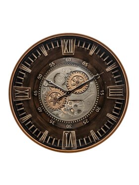 MIAhome MIAhome Zegar ścienny z widocznym mechanizmem 59 cm Czarny