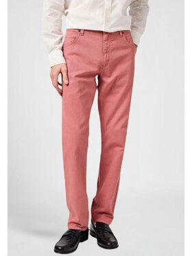 Wrangler Wrangler Spodnie materiałowe GREENSBORO Różowy Straight Fit