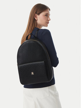 Tommy Hilfiger Tommy Hilfiger Nahrbtnik Th Icon Backpack Mono AW0AW19284 Črna