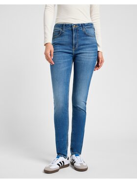 Lee Lee Jeansy Scarlett High Mid Destiny Niebieski Skinny Fit