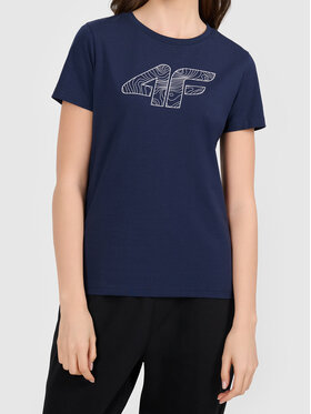 4F 4F T-Shirt 4FWMM00TTSHF3309-31S Granatowy Active Fit