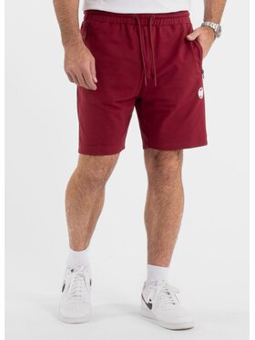 PITBULL PITBULL Szorty materiałowe Szorty dresowe męskie NUGGET XL Bordowy Regular Fit