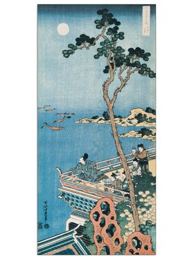 Artopweb Artopweb Dekoracja ścienna Il Poeta - Abe No Nakanaro 1833-34 Kolorowy