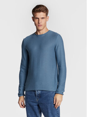 Solid Solid Sweter 21104152 Niebieski Regular Fit