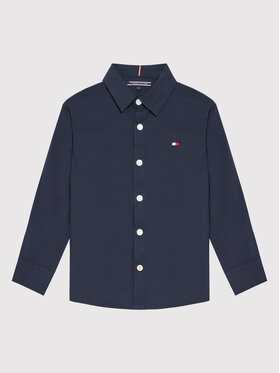 Tommy Hilfiger Tommy Hilfiger Koszula Solid Poplin KB0KB06965 M Granatowy Slim Fit