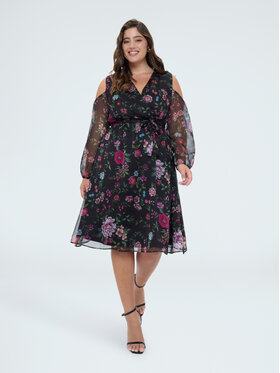 Fiorella Rubino Fiorella Rubino Vestito da giorno 7028T001879N0Z6 Nero A-Line Fit