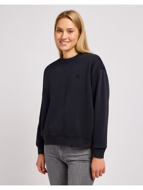 Lee Lee Bluza Crew Sws Unionall Blk Czarny Regular Fit
