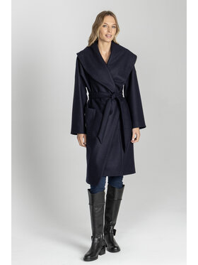 Deni Cler Milano Deni Cler Milano Płaszcz W-DC-8070-E5-F6-58-1 Granatowy Regular Fit