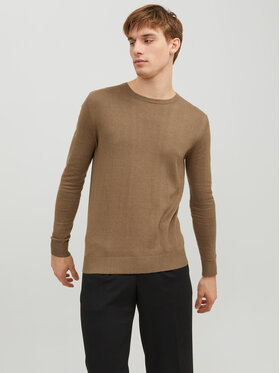 Jack&Jones Jack&Jones Džemperis 12208364 Brūns Regular Fit
