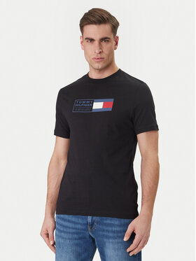 Tommy Hilfiger Tommy Hilfiger Tričko Brand Love Box MW0MW42366 Čierna Regular Fit