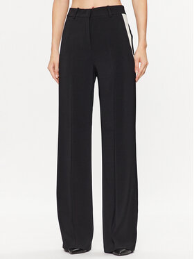 Pinko Pinko Kalhoty z materiálu 101801 A15R Černá Straight Fit
