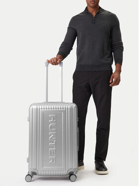 Hunter Hunter Μεσαία Βαλίτσα CEO-HUNTER-M-002-08-SILVER Ασημί