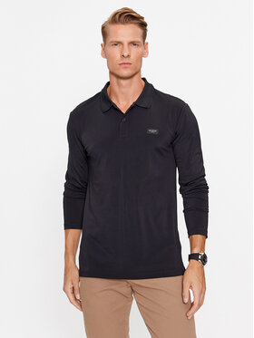 Guess Guess Tricou polo M3YP13 KBS60 Negru Slim Fit