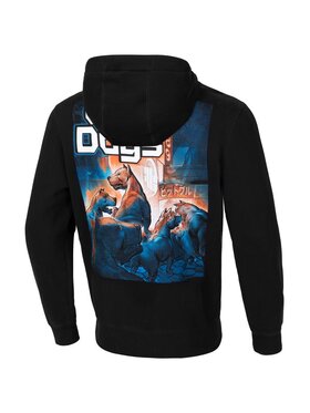 PITBULL PITBULL Bluza Bluza męska z kapturem City Of Dogs 3XL Czarny Regular Fit