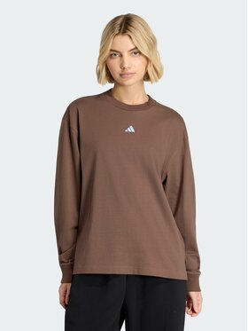adidas adidas Bluzka 162938 Brązowy Loose Fit