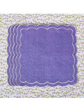 Roseberry Home Roseberry Home Serwetki haftowane Purple Petali Fioletowy