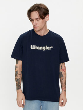 Wrangler Wrangler T-Shirt Logo 112350524 Tmavomodrá Regular Fit