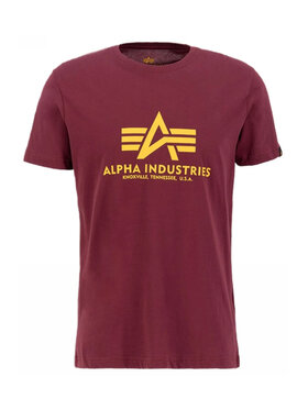 Alpha Industries Alpha Industries T-Shirt AI.100501-184-5XL Bordowy Regular Fit